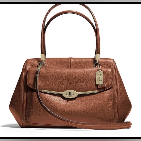 COACH MADISON SMALL LEATHER HANDBAG NEW - Picture 1 of 8